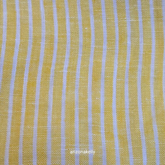 GAP Linen Yellow Pinstripe Button Down XS - Picture 7 of 9